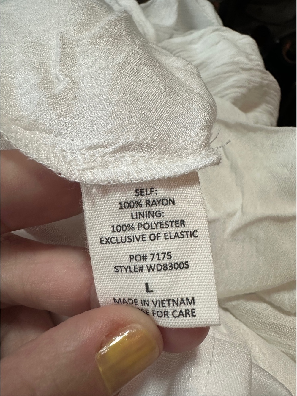 Timing Smocked Waist Plunge Maxi Dress in White, Size L - Picture 2 of 2
